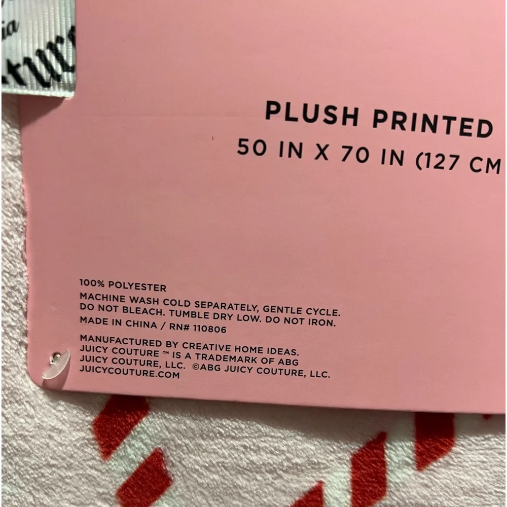 Juicy‎ couture Christmas throw blanket